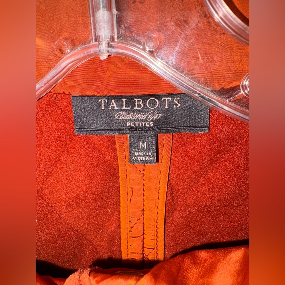 Talbots Vibrant Orange Vest #1031 - Picture 3 of 6
